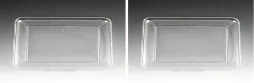 Vista 2 de Sovereign - Bandeja rectangular de plástico transparente, (8 x 10 pulgadas), diseño elegante, perfecta para fiestas, entretenimiento, eventos y uso