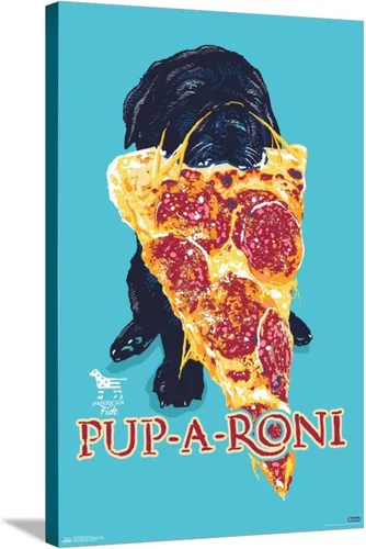 Vista 5 de Trends International Jim Baldwin - Póster de pared de lona Pup-a-roni