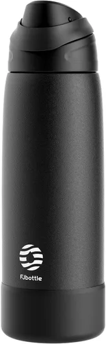 Vista 25 de FJbottle Botella de agua aislada de acero inoxidable, 24 onzas, sin popote, botella de agua deportiva a prueba de fugas con asa ajustable para Azul