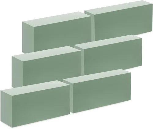 Vista 3 de FloraCraft bloques de espuma seca, 2.625 por 3.5 por 7.875 pulgadas, verde, paquete de 6.