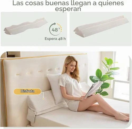 Vista 8 de HIGOGOGO Almohada de Cuña Tamaño Twin para Hueco de Cabecero - Cuña Multifuncional para Colchón Relleno de Hueco de Cama Cierra el Espacio (0-7")