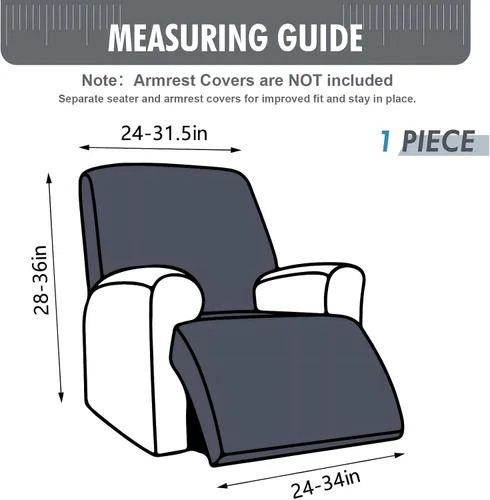 Vista 4 de Funda para Silla Reclinable 100% Impermeable, 1 Pieza Fundas Elásticas para Sofá Reclinable Lavables para Silla Reclinable para Mascotas, Perros