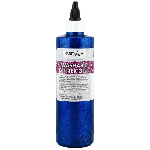 Vista 4 de Handy Art Pegamento con purpurina lavable, juego de 8 colores, botella de 4 Juego de 8 x 4 oz