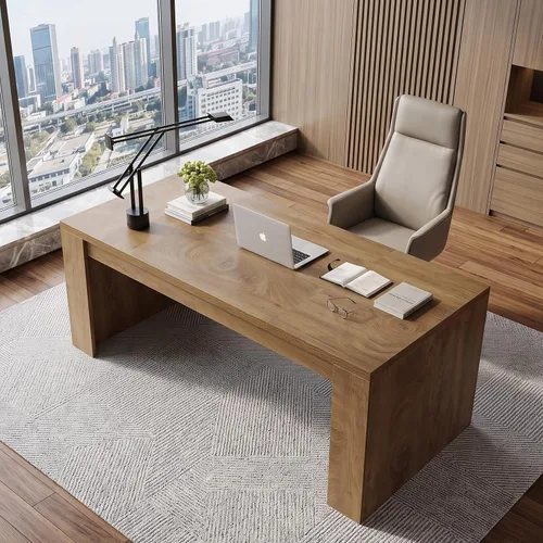 Vista 10 de Tribesigns Escritorio de madera para computadora de 70.9 pulgadas