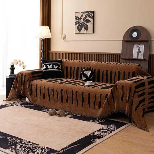 Vista 93 de ROOMLIFE Manta de sofá estilo azteca boho para sillones de 2/3 cojines, fundas de sofá lavables y antideslizantes aptas para mascotas, protector
