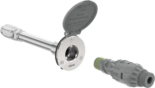 Vista 9 de Aquor House Hydrant V1+ - Grifo para exteriores antiheladas, válvula antisifón con conexión rápida, boquilla de manguera empotrada a prueba