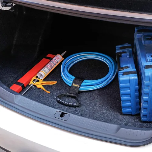 Vista 2 de LuBanSir Paquete de 2 correas de almacenamiento de cable de extensión de 28 pulgadas con asa de transporte Correas de gancho y bucle resistentes