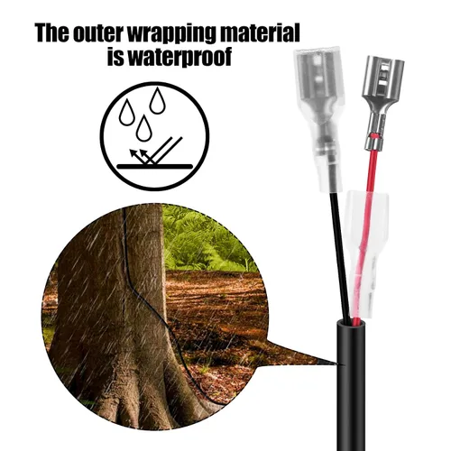 Vista 3 de Cable de alimentación para cámara de sendero, cable de alimentación externo CC de 79 pulgadas compatible con cámara de juego de 0.217 x 0.083 in DC