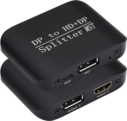Vista 10 de 8K DisplayPort Switch Splitter DP 1.4 Bidireccional Switcher Soporte 8K @30Hz 4K @120Hz 2 en 1 Salida o 1 en 2 Salida Compatible