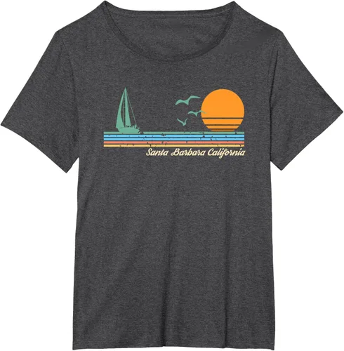 Vista 4 de Camiseta Santa Barbara California, Negro, S