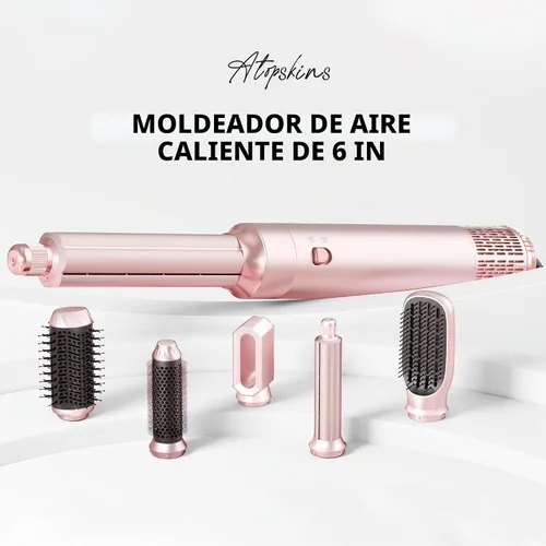Vista 2 de Atopskins Cepillo secador 6 en 1, moldeador de aire caliente con rizadores