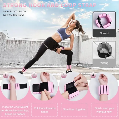 Vista 10 de Pesas de muñeca y tobillo de pilates para mujer