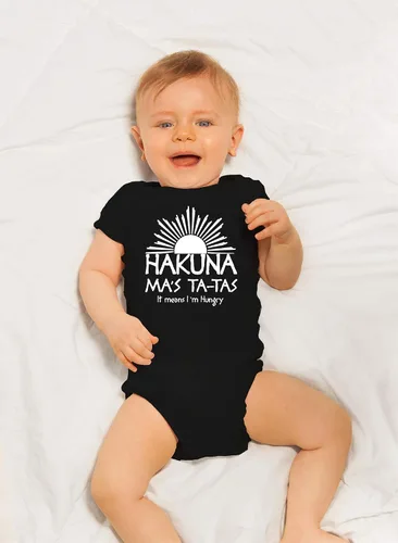Vista 4 de Mameluco Cbtwear Hakuna Ma's Ta-Tas, divertido, bonito, de una pieza, novedad para bebé