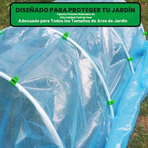 Vista 6 de Abrazaderas de invernadero para tubos de PVC de 1/2 pulgada, aros de invernadero, marco de soporte, túnel de cultivo, estacas de soporte de plantas