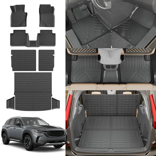 Vista 32 de Rongtaod Alfombrillas de Piso Compatibles con Honda CRV 2023 2024 2025 2026 Forro de Maletero Forro de Carga Alfombrilla de Carga Protector