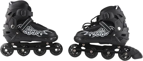 Vista 7 de Adjustable Inline Skates Indoor Outdoor Fitness Skates Kids Boys Girls Ladies Blue Black S M L