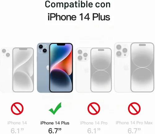 Vista 2 de JETech Protector de pantalla de privacidad para iPhone 14 Plus, paquete de 2 Vidrio templado de cobertura completa, protección de borde a borde