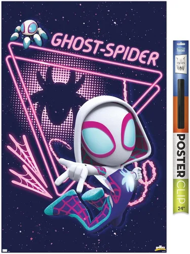 Vista 17 de Trends International Marvel Spidey And His Amazing Friends - Póster de pared de araña fantasma, 22.4 pulgadas de largo x 14.7 pulgadas, versión