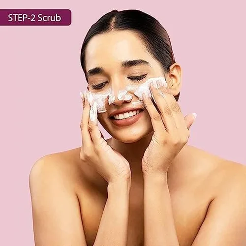 Vista 5 de Whiteglow Insta Glow Kit facial máscara facial crema de masaje facial gel facial exfoliante facial exclusivo kit facial 4 en 1