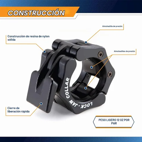 Vista 6 de Steelbody Collares de mandíbula con bloqueo de barra olímpica