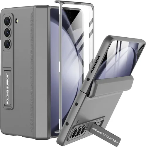 Vista 20 de Miimall Funda compatible con Samsung Galaxy Z Fold 5, [bisagra magnética de protección completa] [protector de pantalla integrado]