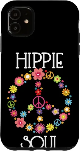 Vista 8 de Hippie Soul Flower Power Floral Peace Sign 60s 70s Gift Case for iPhone 17