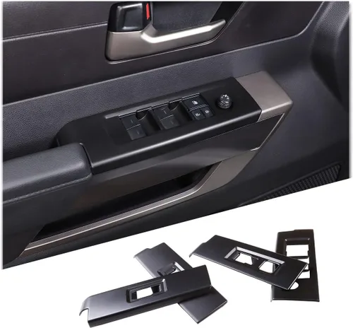 Vista 14 de Cubierta protectora para panel de botón de elevación de ventana de puerta de automóvil compatible con Toyot@Tundra/Sequoia 2022-2024, cubierta