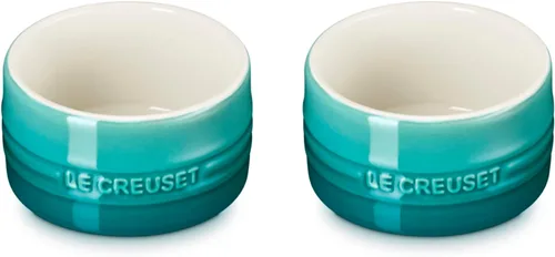 Vista 7 de Le Creuset - Ramequín redondo de cerámica de pared recta, 7 onzas, Oyster Ostra