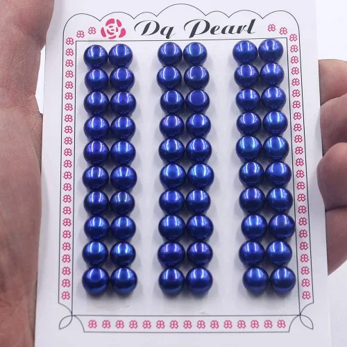 Vista 2 de SR BGSJ Perlas de agua dulce de 7,5 a 0.315 in de grado 3A, multicolor, 30 pares