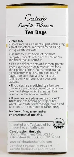 Vista 4 de Celebration Herbals - Té orgánico de hojas de gata y flor sin cafeína