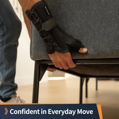 Vista 8 de Férula Espica de Muñeca y Pulgar con Correa Rápida – Soporte Ortopédico Ajustable para Tenosinovitis de De Quervain, Tendinitis, Artritis, Esguinces