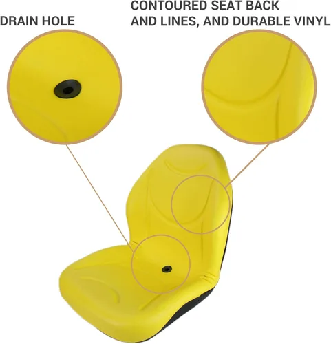 Vista 2 de E-AM142095 DirectFit™ Asiento de respaldo alto para tractores John Deere X465, X475, X485, X495, X500, X520, X534, X540, X575, X584, X585, X590