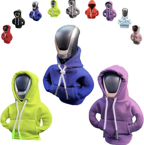 Vista 36 de Funda para palanca de cambios de automóvil, suéter divertido con pomo de palanca de cambios, sudadera con capucha para decoración y protección