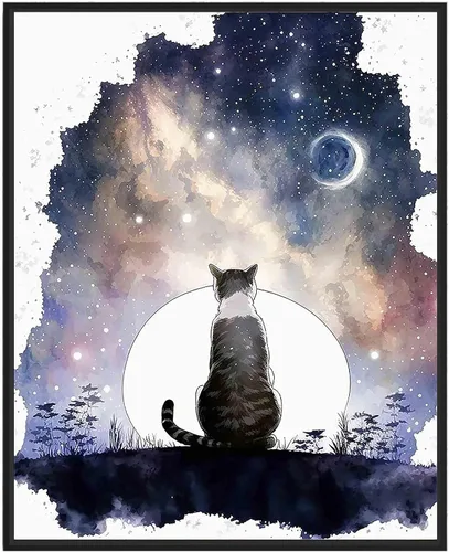 Vista 35 de WIldlife - Póster impreso de pez pescador, impresiones abstractas de animales de acuarela, obras de arte de naturaleza para sala de estar
