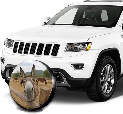 Vista 4 de Funny Donkey - Funda protectora de rueda de repuesto resistente a la intemperie, universal, a prueba de polvo, para remolque, RV, SUV, camión