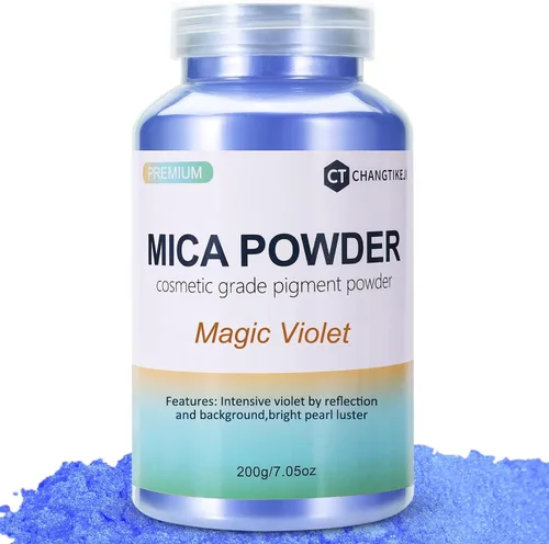Vista 20 de CHANGTIKEJI Polvo de Mica, 24 Colores - 10g/Botella de Polvo de Pigmento Natural para Resina Epoxy, Fabricación de Jabón, Velas, Brillo de Labios