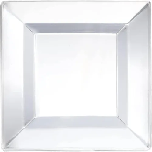 Vista 6 de Party Essentials 10 cuencos cuadrados para aperitivos, recipientes torzados de plástico duro, 12 oz.