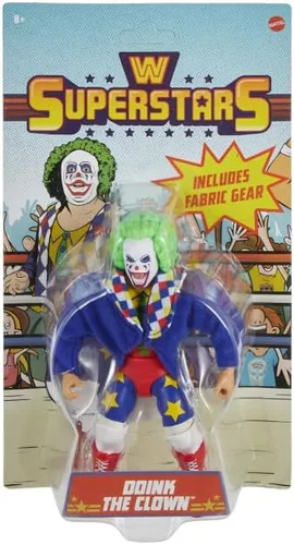 Vista 2 de WWE Superstars Doink The Clown - Figura de acción retro de 5 pulgadas