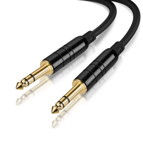 Vista 6 de CableCreation Cable TRS de 1/4'' de 6 pies, Cable de Guitarra de Instrumento de Grado Profesional, Cable de Audio Estéreo Balanceado de 1/4 Pulgada