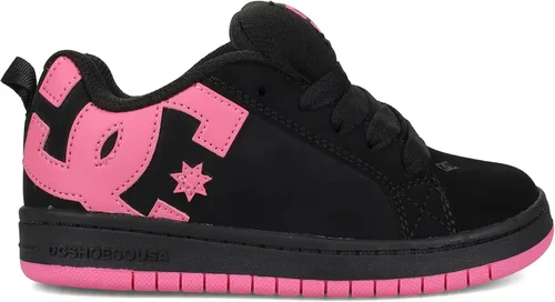 Vista 6 de DC Kids Court Graffik Skate Shoe Negro/Rosa