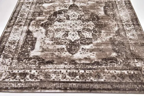 Vista 375 de Unique Loom Colección Sofia - Alfombra de área Salle Garnier (7' 1" x 10' Rectángulo, Borgoña/ Marfil)