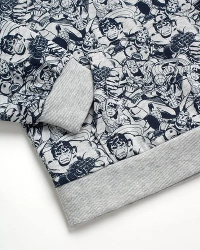 Vista 4 de Marvel Sudadera con capucha de superhéroes para niños, Spider-Man, Thor, Hulk, Iron Man (8-16)