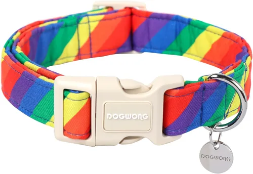 Vista 41 de DOGWONG Collar de perro de San Valentín, collar de perro con estampado de corazones para perros grandes, lindos collares de primavera, hembra