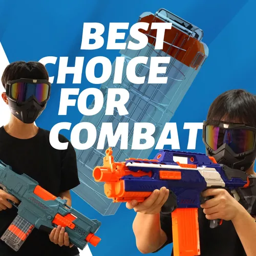 Vista 6 de EKIND 18 clips de dardos compatibles con cargadores Nerf Elite, clip de munición de dardos suave de recarga rápida para pistolas de juguete Nerf
