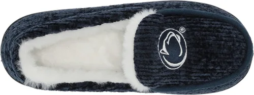 Vista 5 de FOCO Pantuflas tipo mocasín de punto grueso con logotipo del equipo universitario de la NCAA para mujer