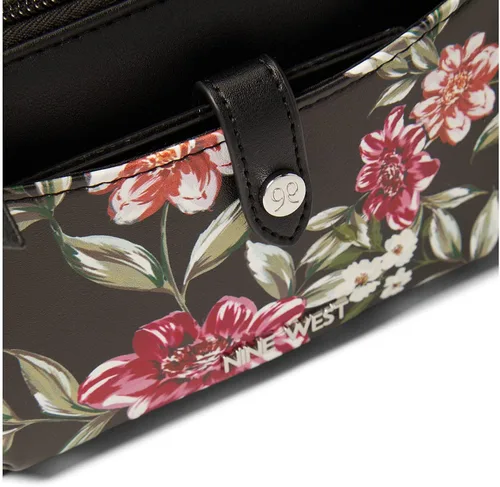 Vista 4 de Nine West Jollie Boxed Slg - Cartera plegable pequeña con cremallera superior, Flores negras florales, Jollie Boxed Slg - Cartera plegable pequeña