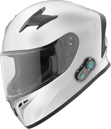 Vista 10 de GDM Casco de motocicleta de cara completa, certificado DOT, compatible con Bluetooth, sistema de 4 rejillas de ventilación