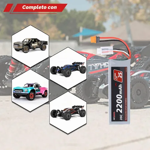 Vista 2 de RCAWD 11.1V Lipo Batería 3S 35C 2200mAh con JST IC2 para Arrma Grom Typhon