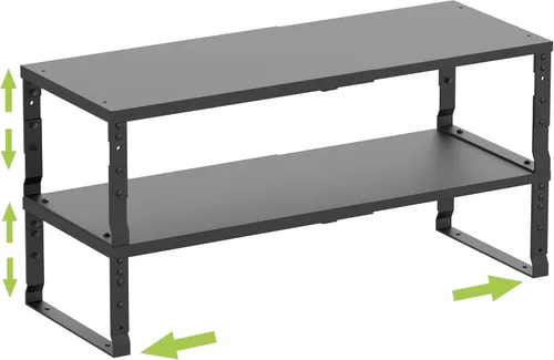 Vista 8 de Jojocross Organizador de especias apilable expandible para armario de cocina, estante de mostrador ajustable, encimera, despensa, armario, baño