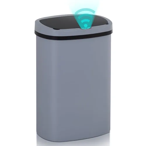 Vista 12 de Basurero de cocina con sensor de movimiento de 13 galones, cubo de basura con sensor automático de 50 L, cubo de basura inteligente con tapa